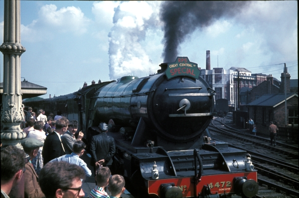 Preserved A3 class locomotive, No. 4472 - FLYING SCOTSMAN at Leicester Central.